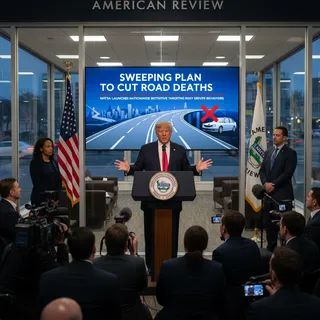 A business news photograph from The American Review