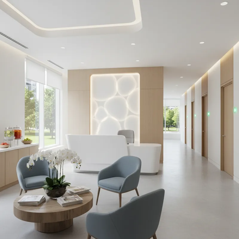 A clean, modern healthcare setting with advanced technology in a wellness environment.