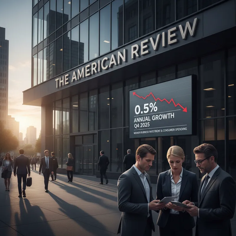 Modern office setting reflecting a downturn in US economic growth in late 2025.